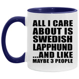 All I Care About Is Swedish Lapphund - 11oz Accent Mug Purple