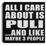 All I Care About Is Puli - Canvas Square