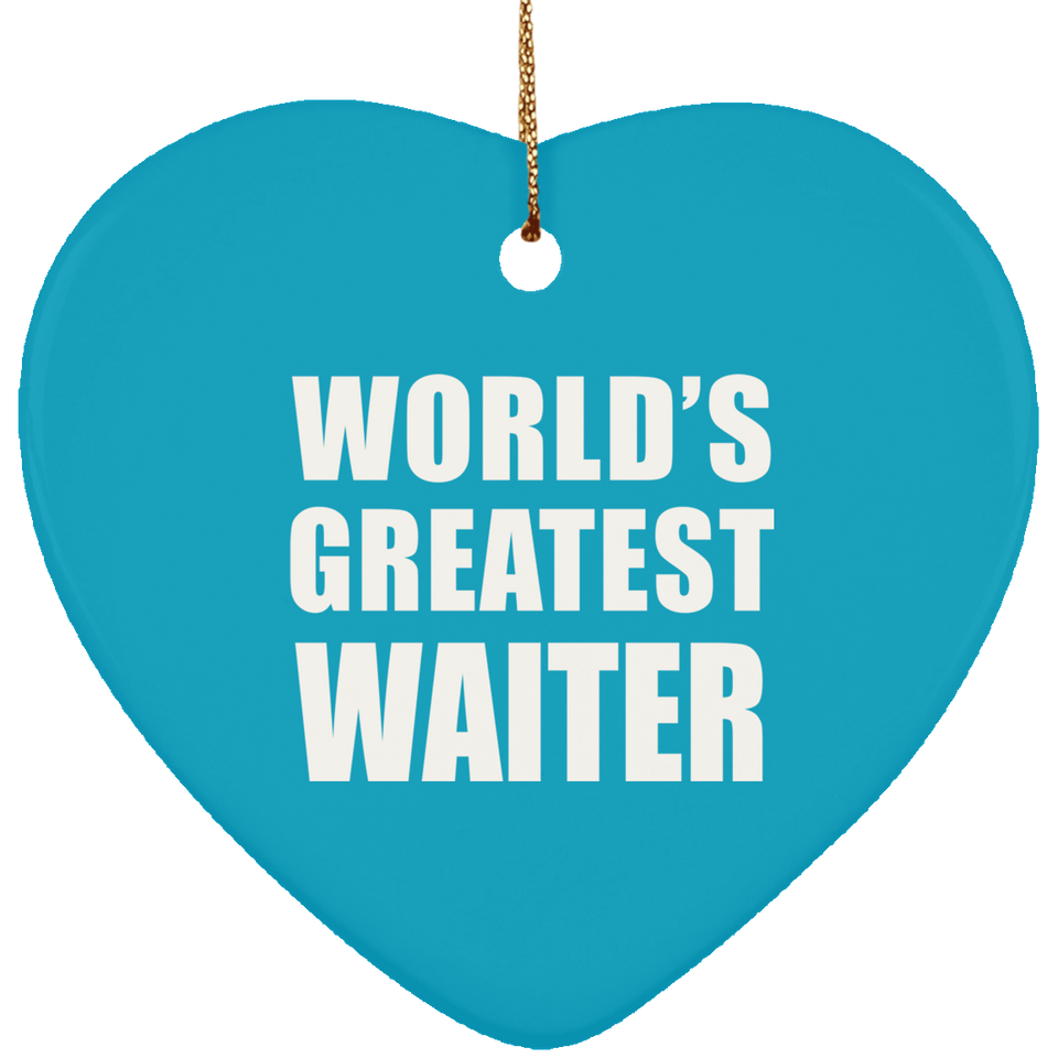 World's Greatest Waiter - Heart Ornament