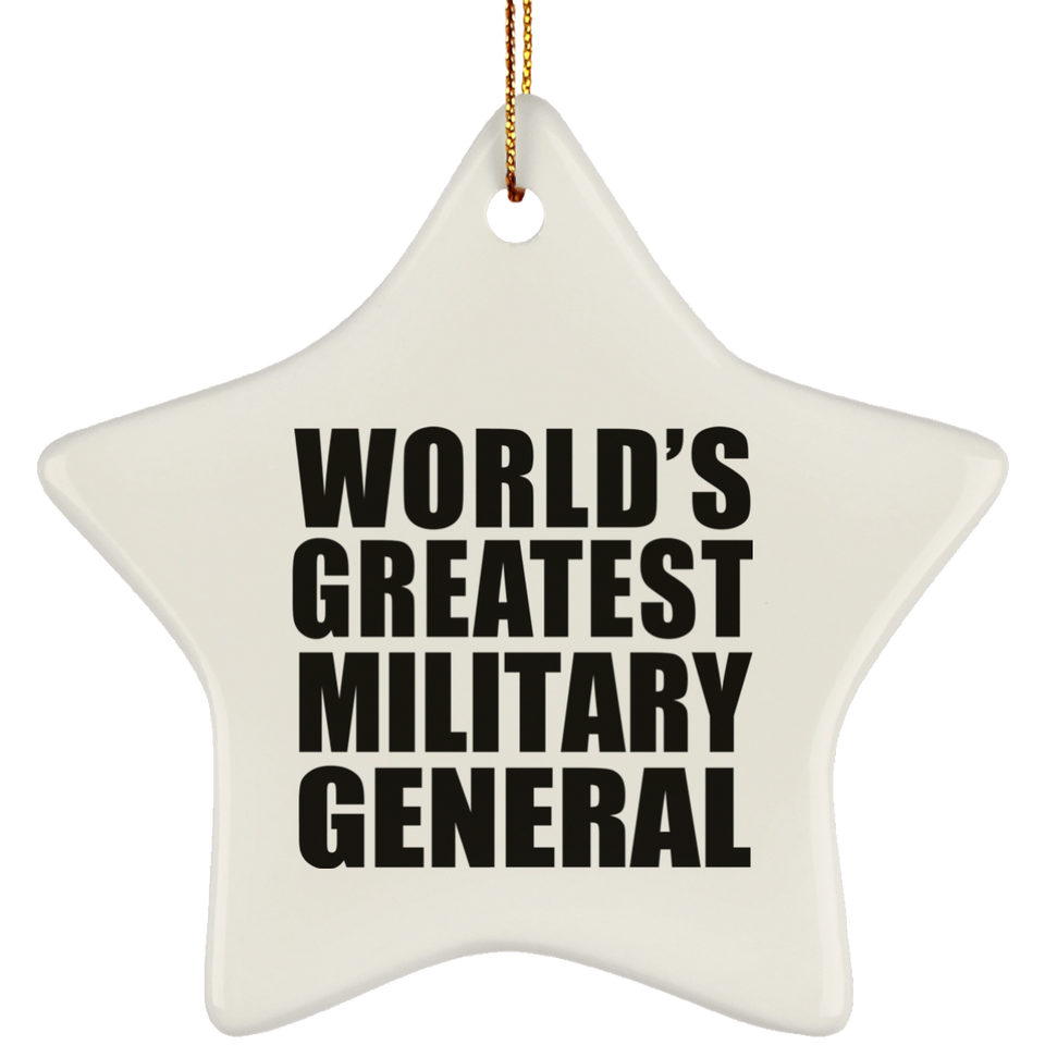 World's Greatest Military General - Star Ornament