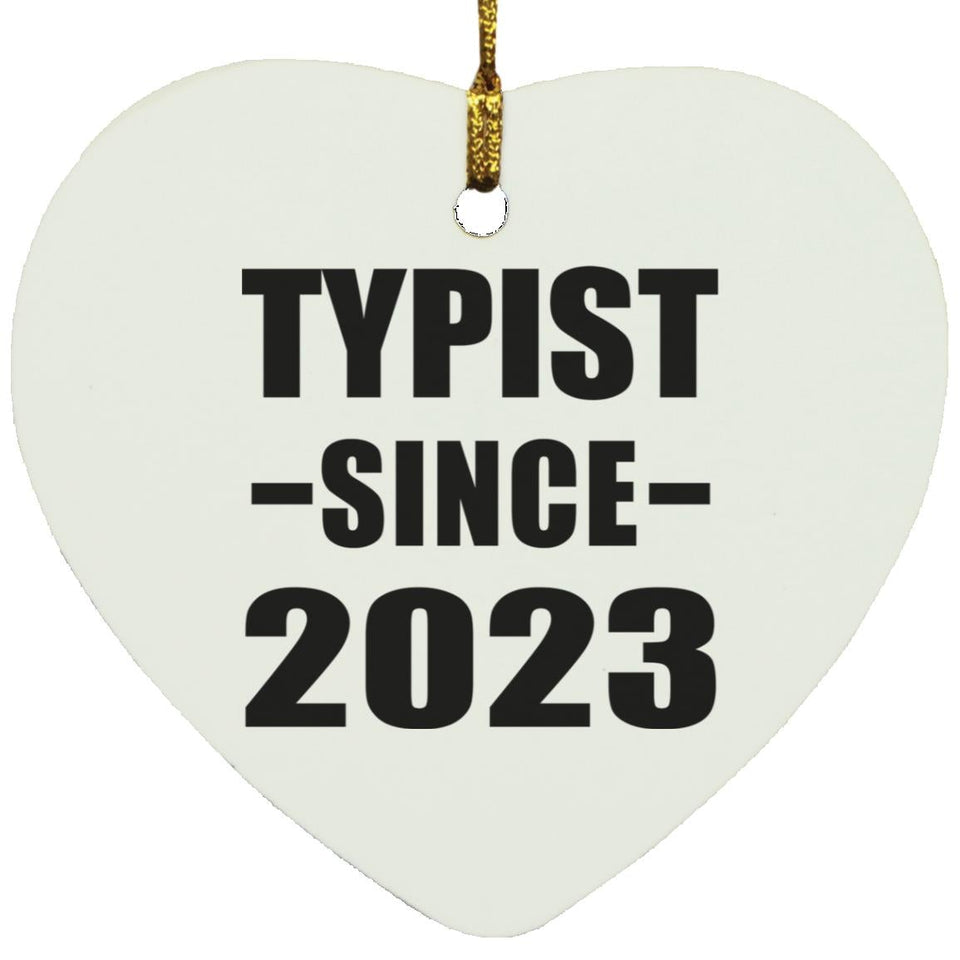 Typist Since 2023 - Heart Ornament