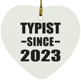 Typist Since 2023 - Heart Ornament