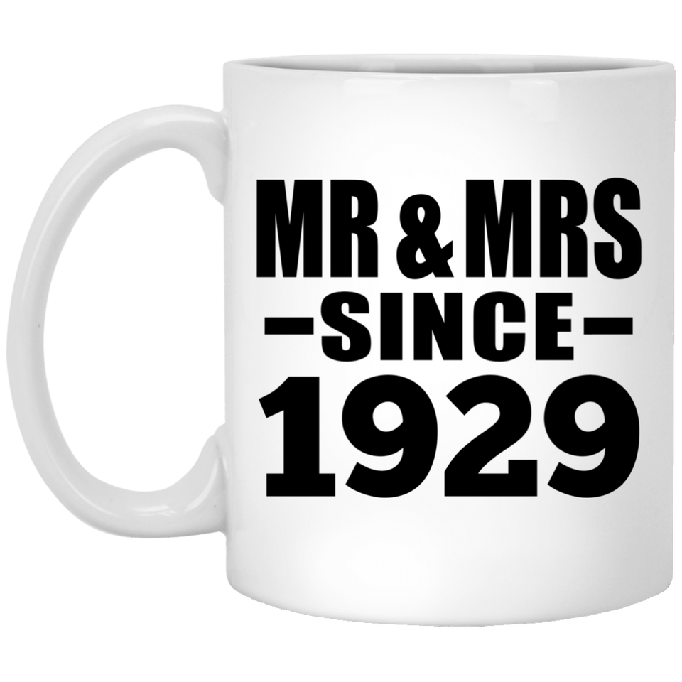 95th Anniversary Mr & Mrs Since 1929 - 11 Oz Coffee Mug
