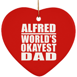 Alfred World's Okayest Dad - Heart Ornament