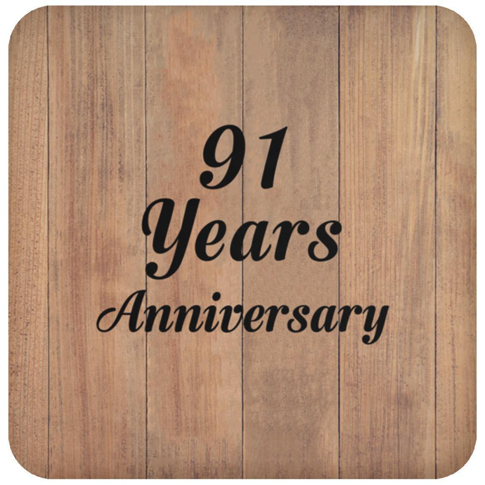91st Anniversary 91 Years Anniversary - Drink Coaster C