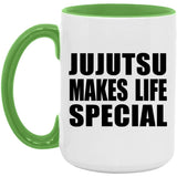 Jujutsu Makes Life Special - 15oz Accent Mug Green