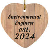 Environmental Engineer Established Est. 2024 - Heart Ornament C