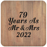 79 Years As Mr & Mrs 2022 - Drink Coaster C