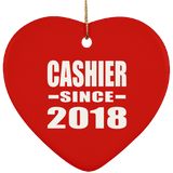 Cashier Since 2018 - Heart Ornament