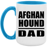 Afghan Hound Dad - 15oz Accent Mug Blue