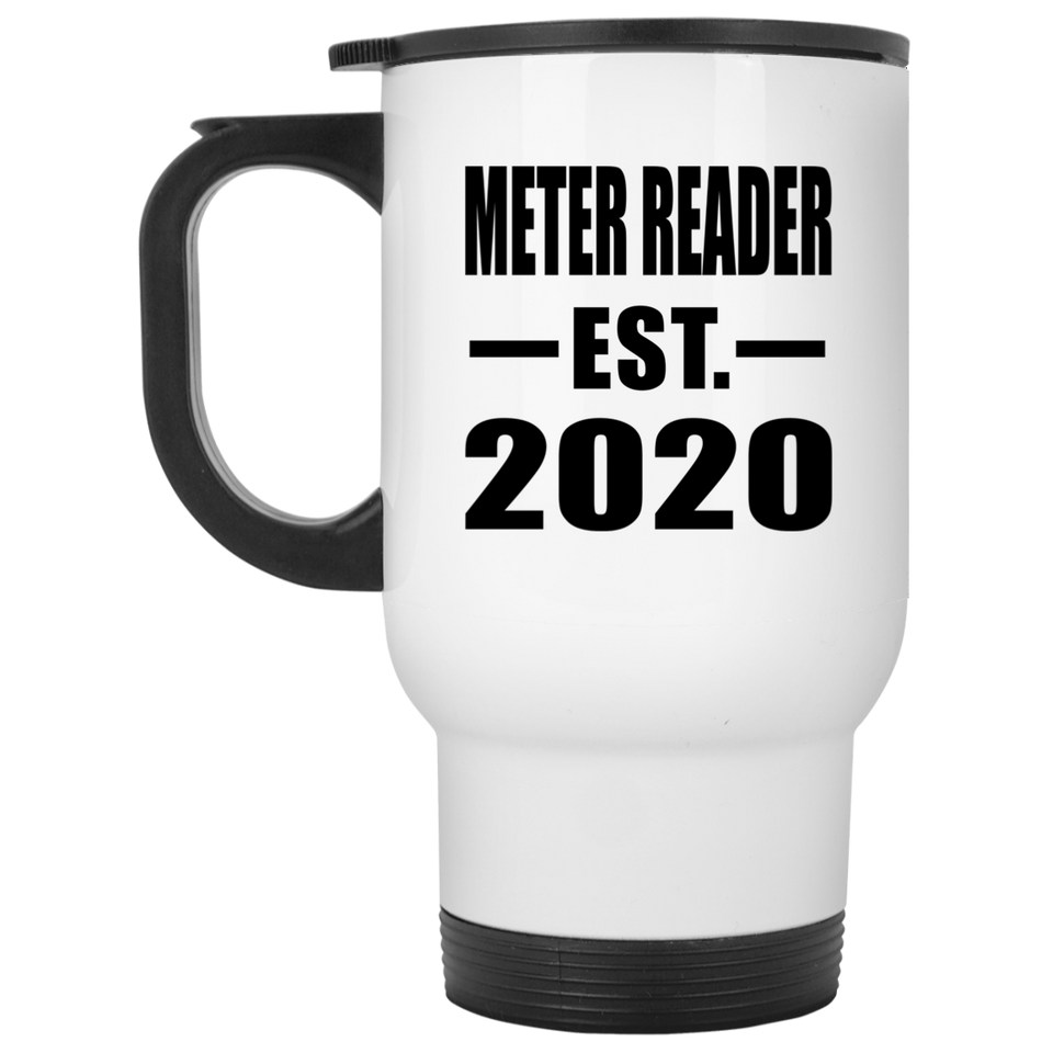 Meter Reader Established EST. 2020 - White Travel Mug