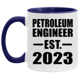 Petroleum Engineer Established Est. 2023 - 11oz Accent Mug Purple