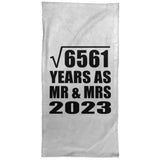 81st Anniversary Square Root of 6561 Years As Mr & Mrs 2023 - Hand Towel