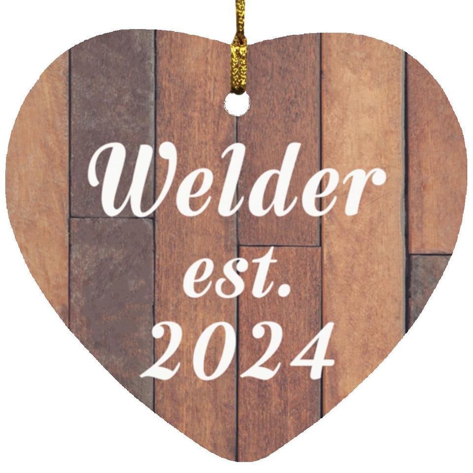 Welder Established Est. 2024 - Heart Ornament E