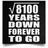 90th Anniversary Square Root of 8100 Years Down Forever To Go - Poster Square