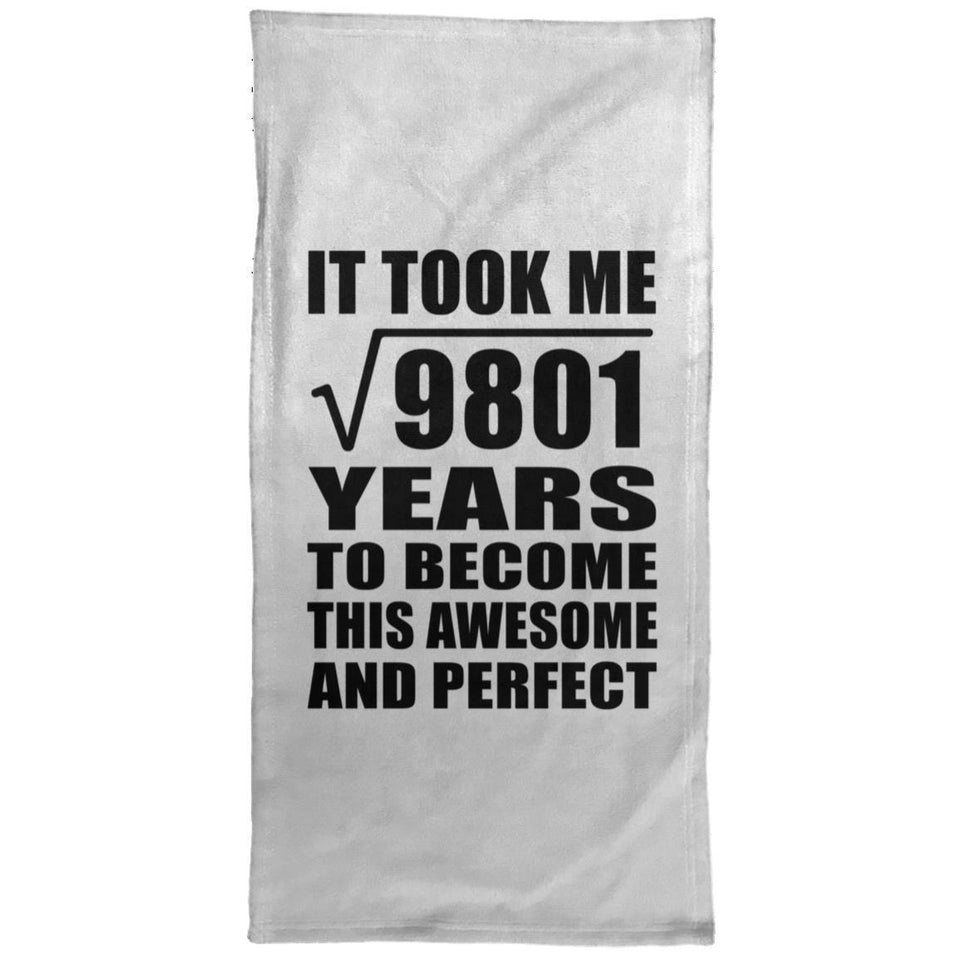 99th Birthday Took Square Root of 9801 Years To Awesome - Hand Towel
