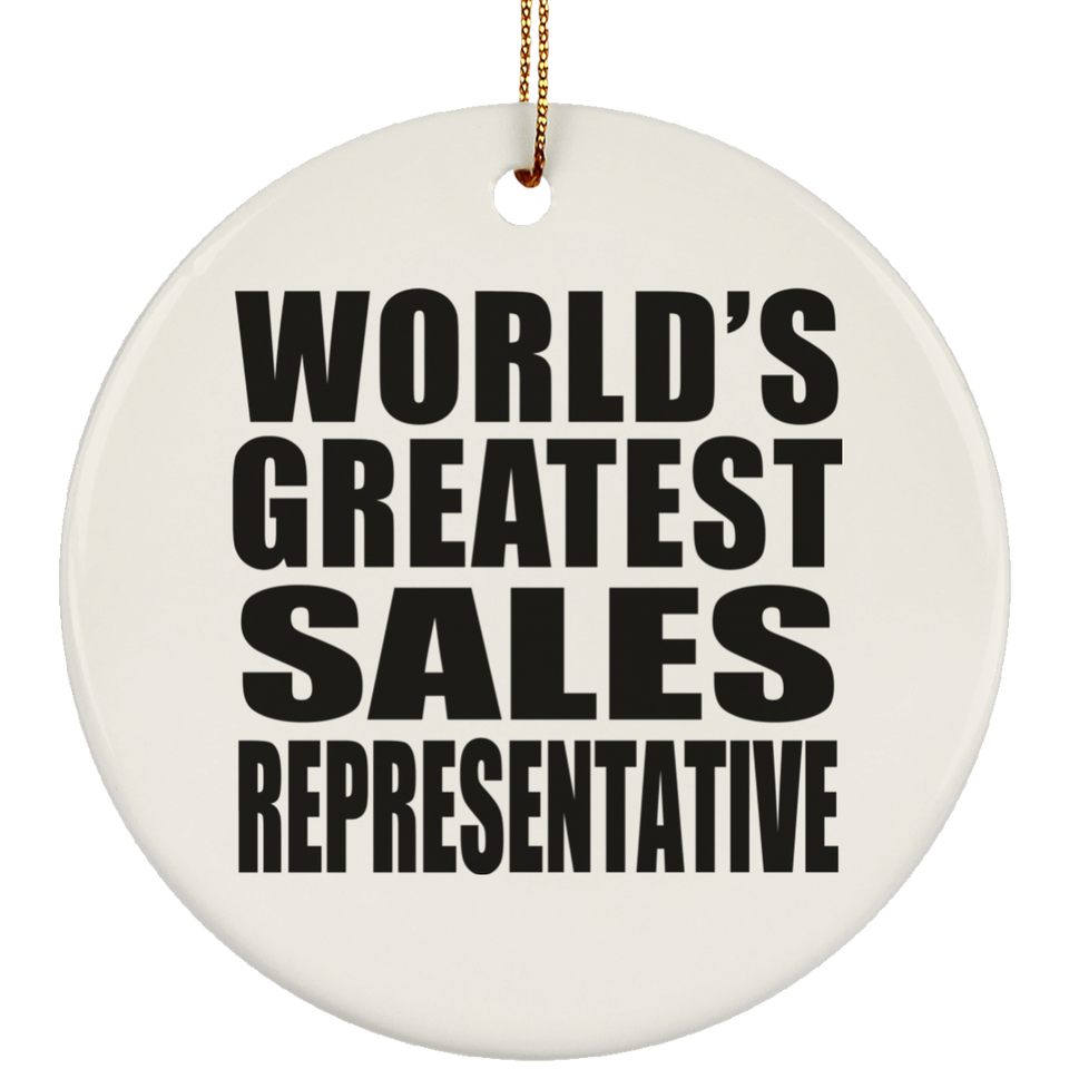 World's Greatest Sales Representative - Circle Ornament