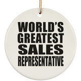 World's Greatest Sales Representative - Circle Ornament