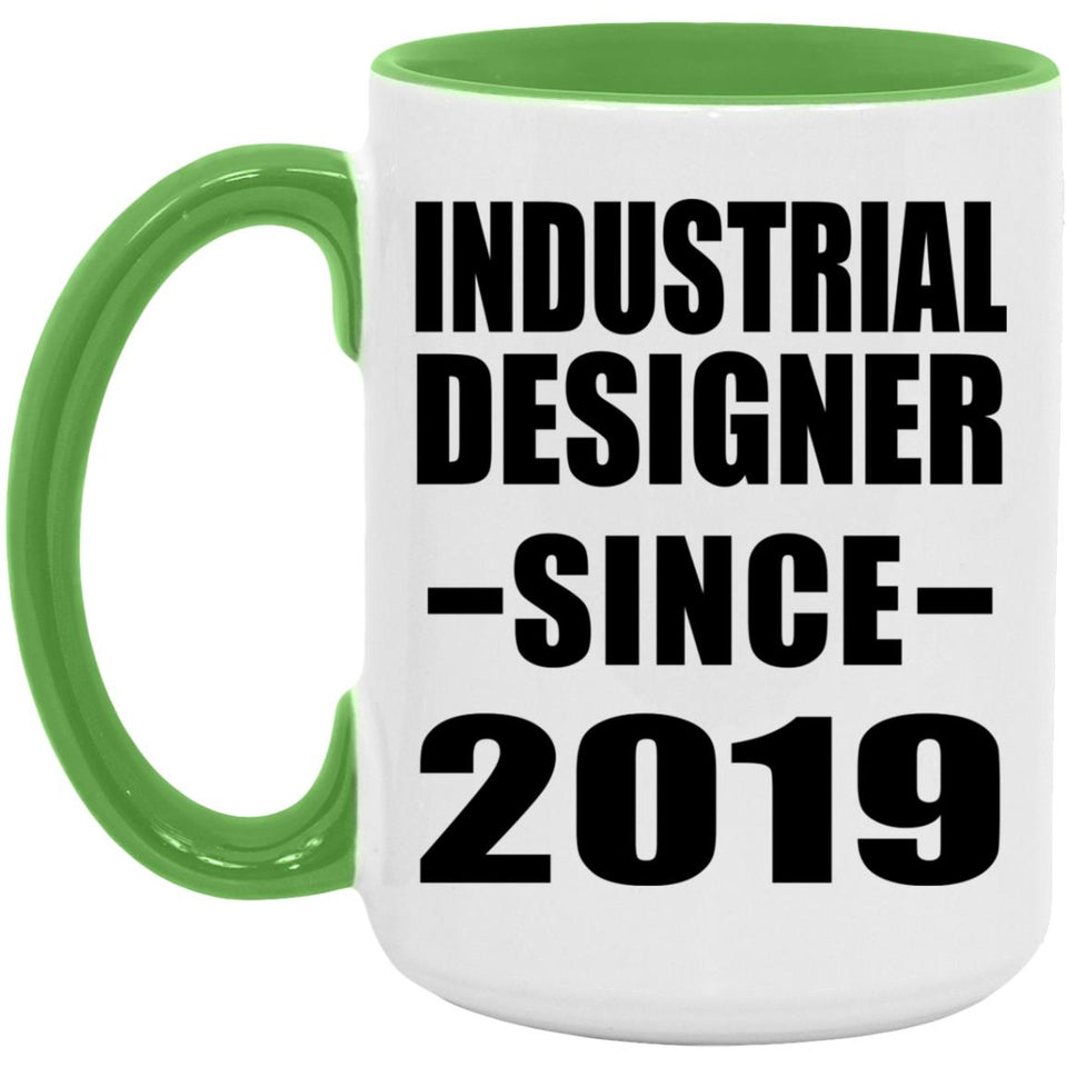 Industrial Designer Since 2019 - 15oz Accent Mug Green