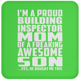 Proud Building Inspector Mom Of Awesome Son - Drink Coaster