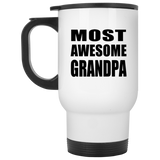 Most Awesome Grandpa - White Travel Mug