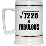 85th Birthday Square Root of 7225 & Fabulous - Beer Stein
