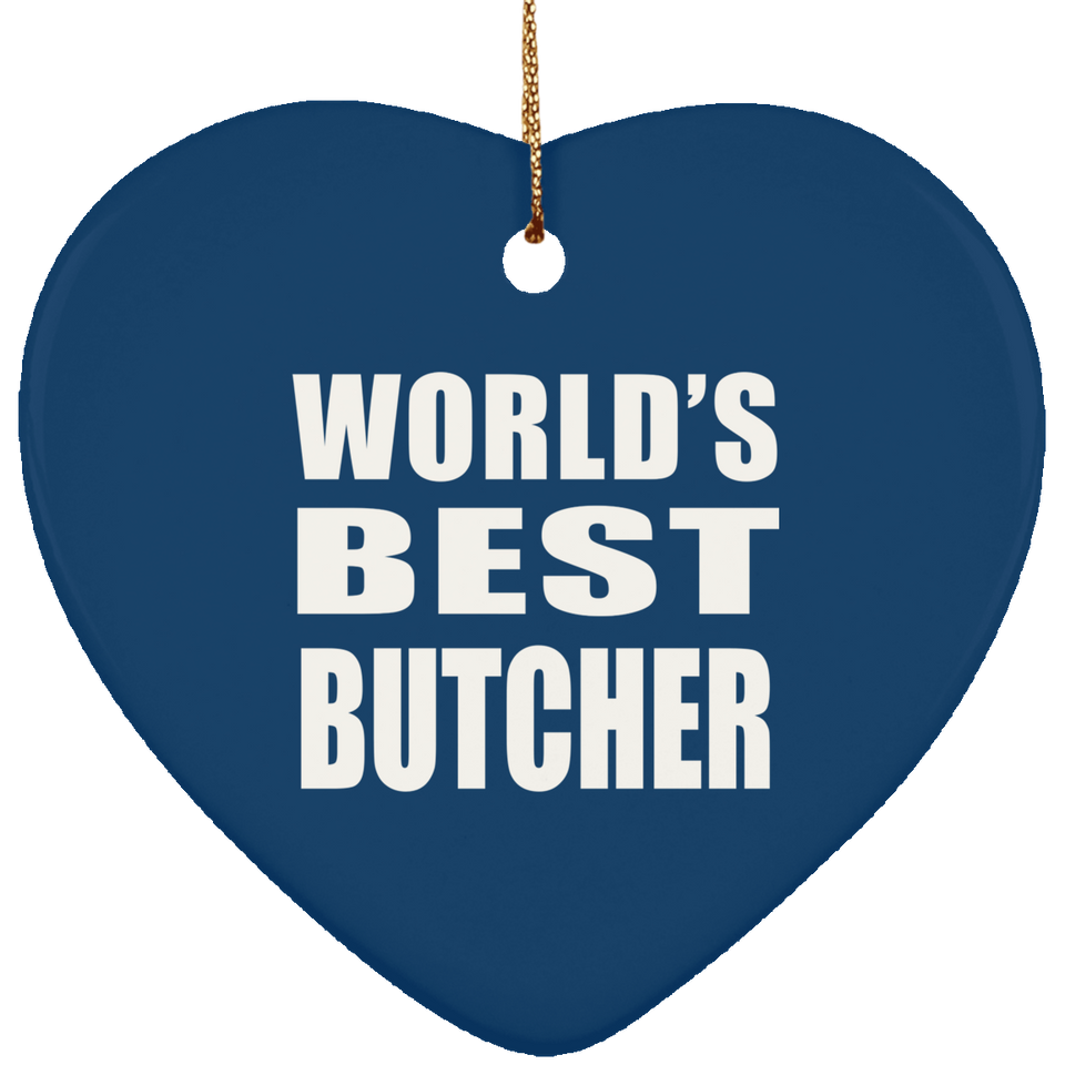 World's Best Butcher - Heart Ornament