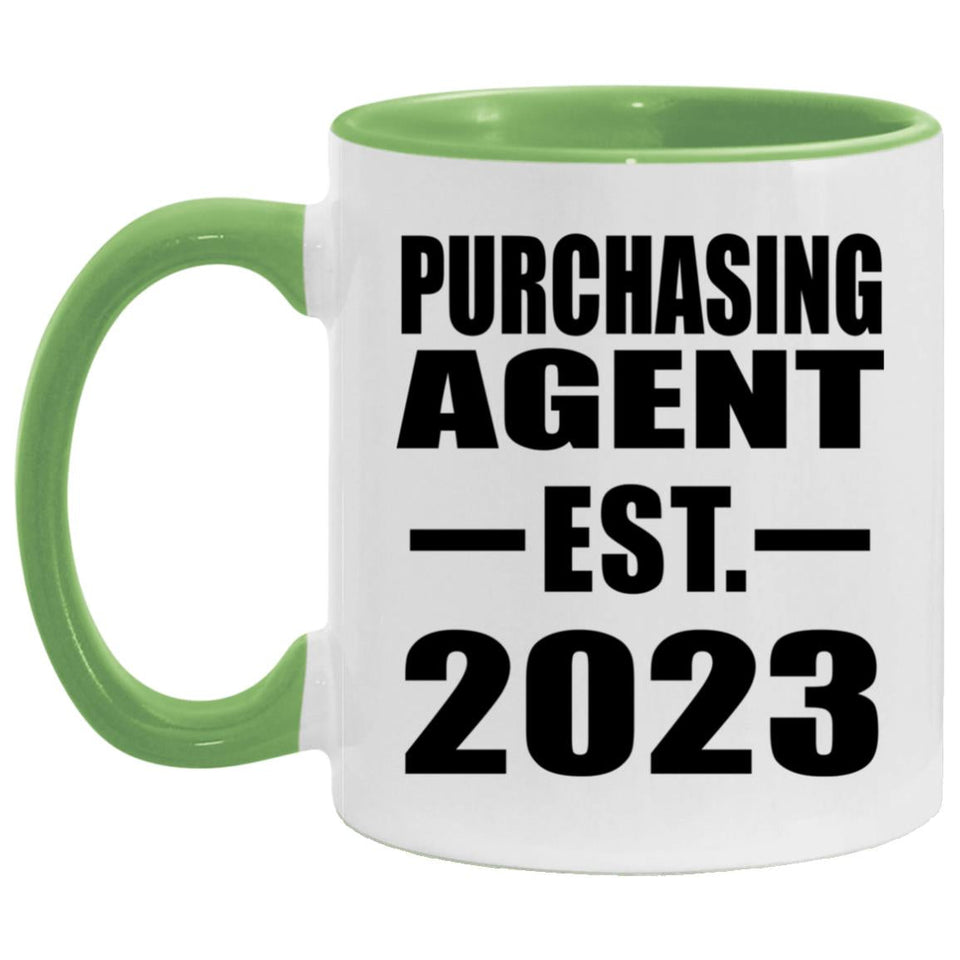 Purchasing Agent Established EST. 2023 - 11oz Accent Mug Green