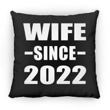 Wife Since 2022 - Throw Pillow Black