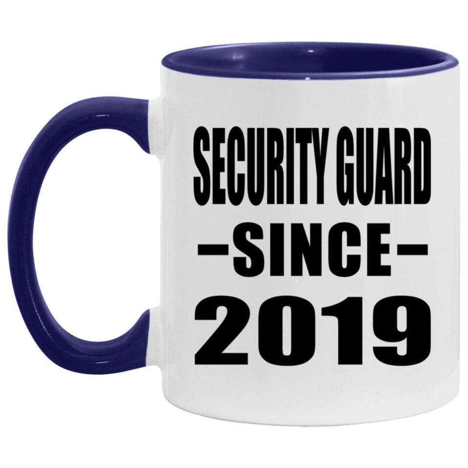 Security Guard Since 2019 - 11oz Accent Mug Purple
