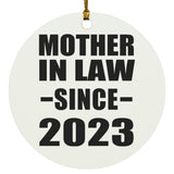 Mother In Law Since 2023 - Circle Ornament