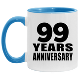 99th Anniversary 99 Years - 11oz Accent Mug Blue
