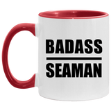 Badass Seaman - 11oz Accent Mug Red