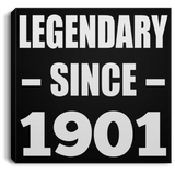 123rd Birthday Legendary Since 1901 - Canvas Square