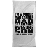Proud Mail Carrier Dad Of Awesome Son - Hand Towel
