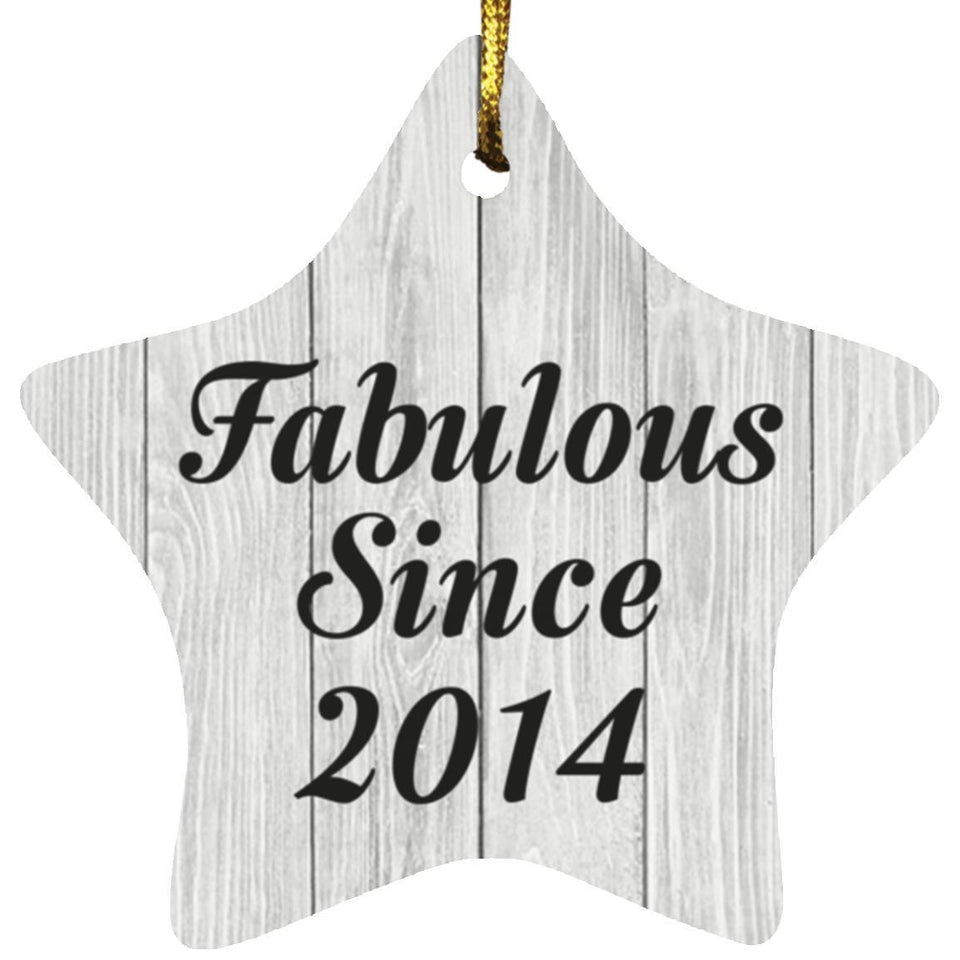 10th Birthday Fabulous Since 2014 - Star Ornament F