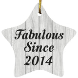 10th Birthday Fabulous Since 2014 - Star Ornament F