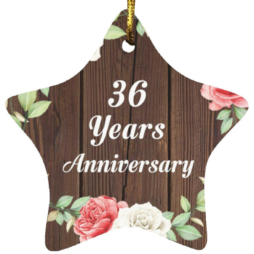 36th Anniversary 36 Years Anniversary - Star Ornament A