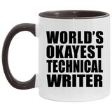World's Okayest Technical Writer - 11oz Accent Mug Black