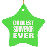 Coolest Surveyor Ever - Star Ornament