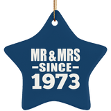 51st Anniversary Mr & Mrs Since 1973 - Star Ornament