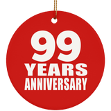 99th Anniversary 99 Years Anniversary - Circle Ornament