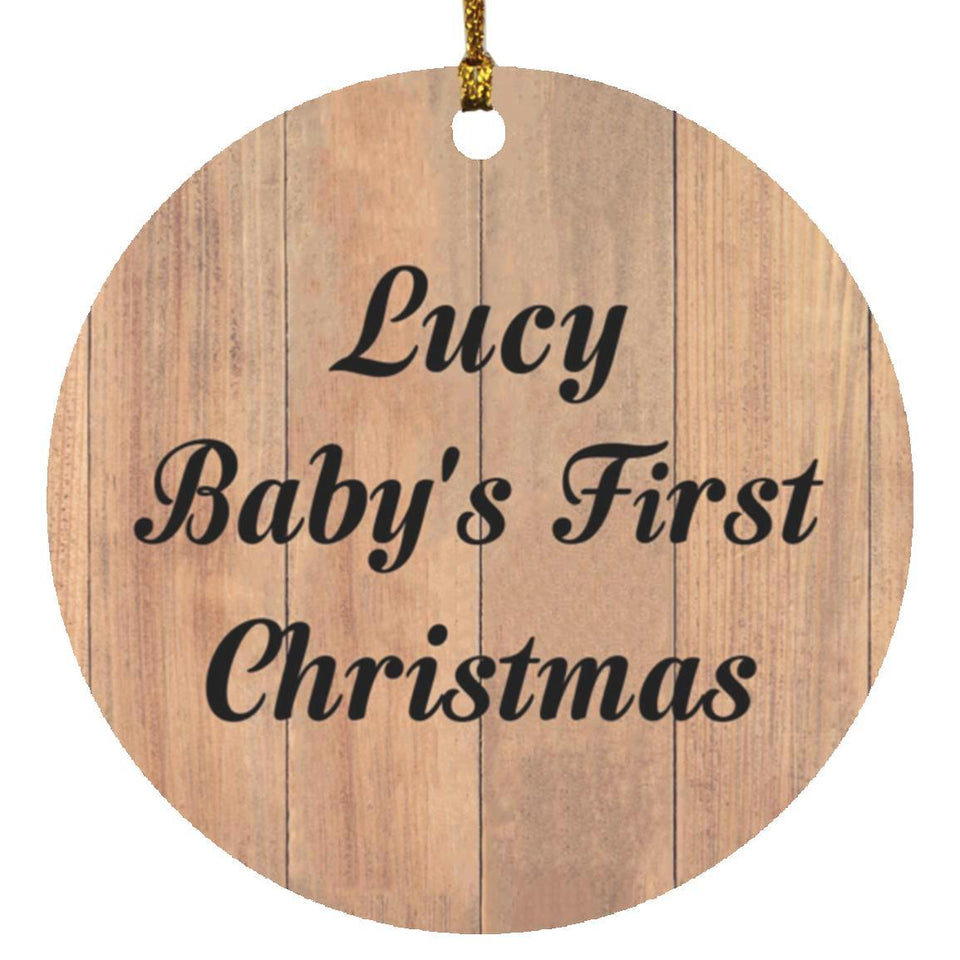 Lucy Baby's First Christmas - Circle Ornament C