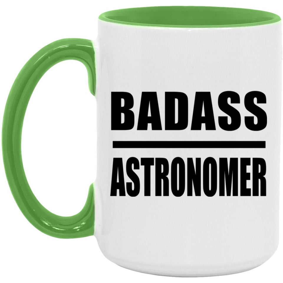 Badass Astronomer - 15oz Accent Mug Green