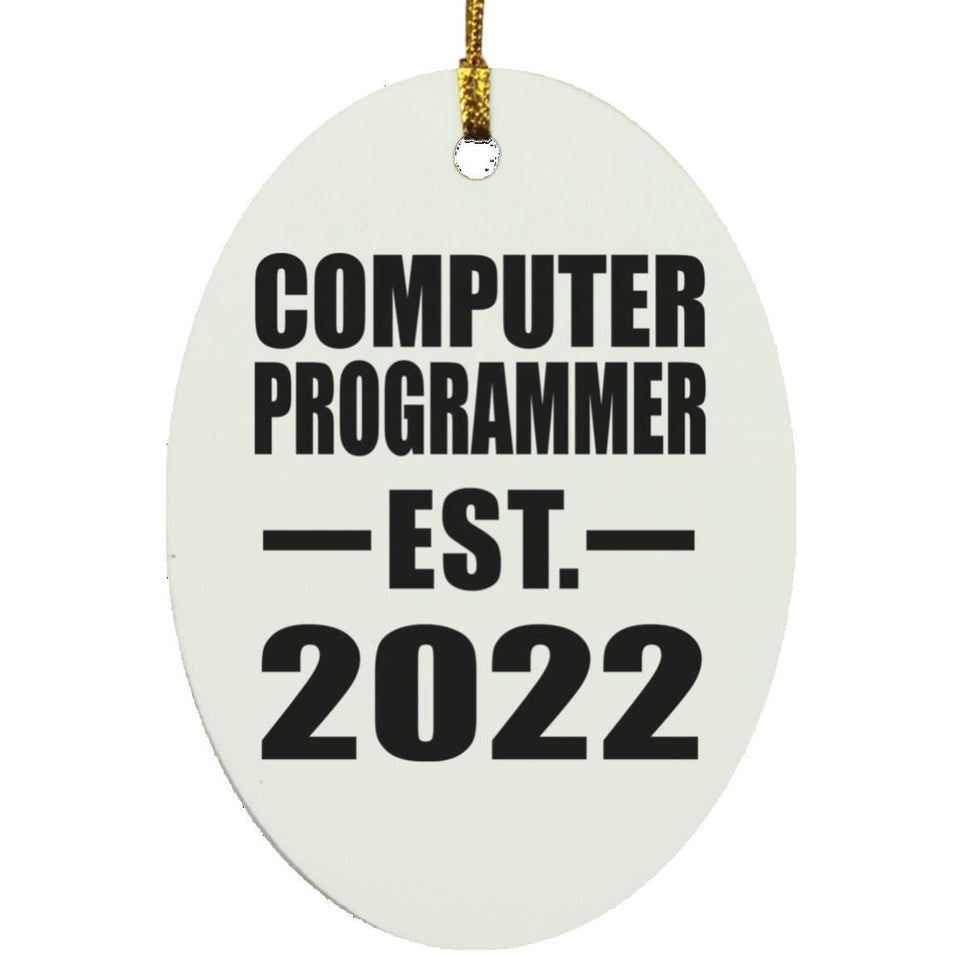 Computer Programmer Established EST. 2022 - Oval Ornament