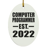 Computer Programmer Established EST. 2022 - Oval Ornament