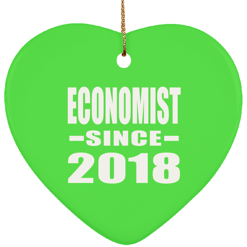 Economist Since 2018 - Heart Ornament