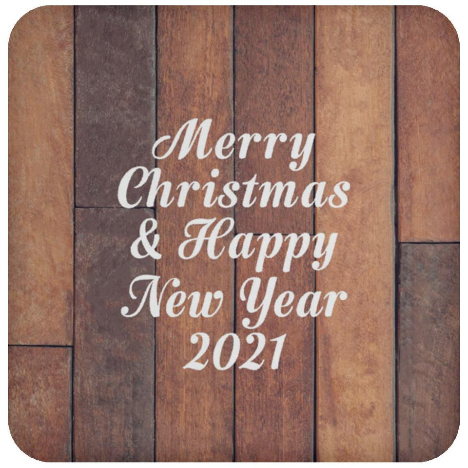 Merry Christmas & Happy New Year 2021 - Drink Coaster E