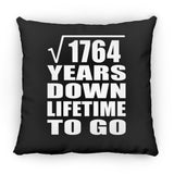 42nd Anniversary Square Root of 1764 Years Lifetime To Go - Throw Pillow Black