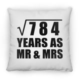 28th Anniversary Square Root of 784 Years As Mr & Mrs - Throw Pillow